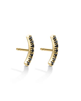 Curve Earrings - Black Diamonds